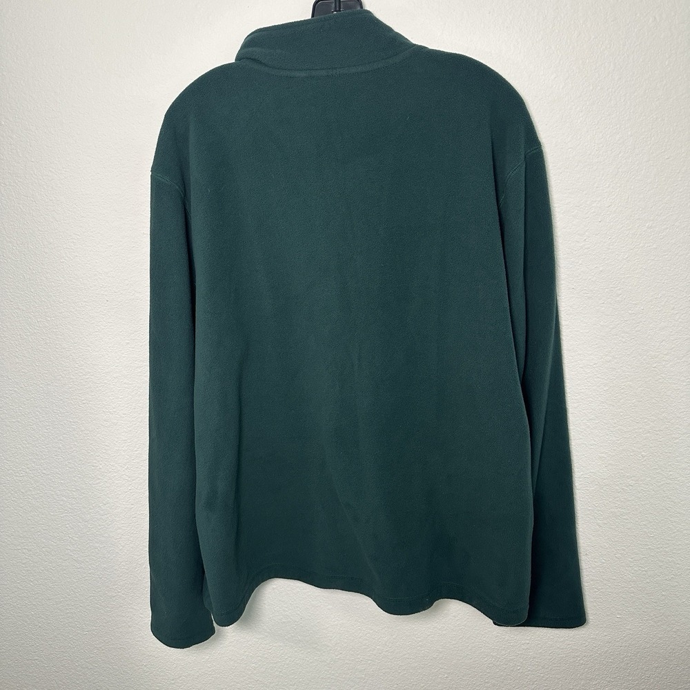 Lands' End Women's Deep Forest Green Fleece Quarter Zip Pull Over Size XL - Picture 7 of 9